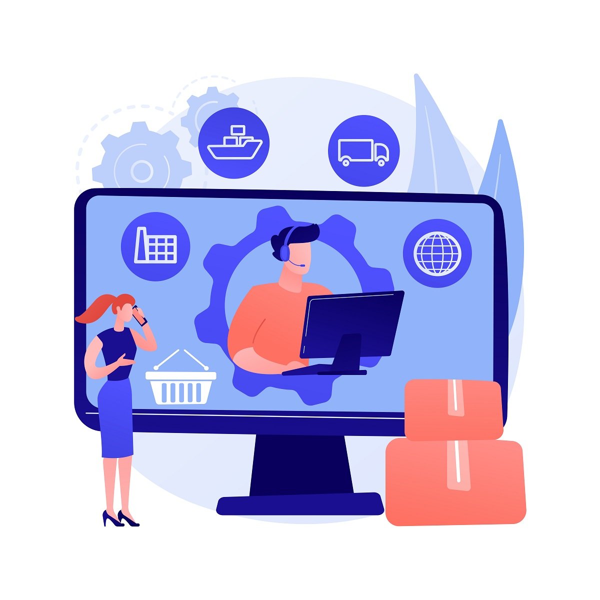 Graphic showing 3PL provider connecting storage, fulfilment, and transport